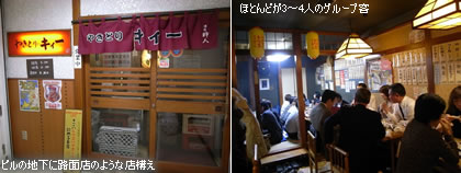 �r���̒n���ɘH�ʓX�̂悤�ȓX�\��