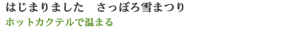 開幕 さっぽろ雪まつり